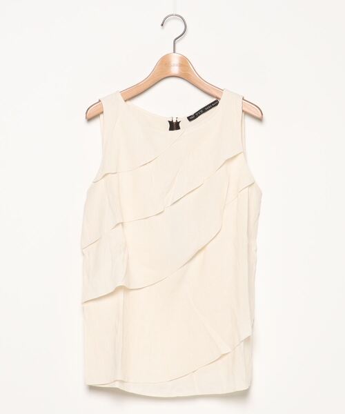 セール ブランド古着 フリルノースリーブブラウス シャツ ブラウス Zara Basic ザラベーシック のファッション通販 Zozoused