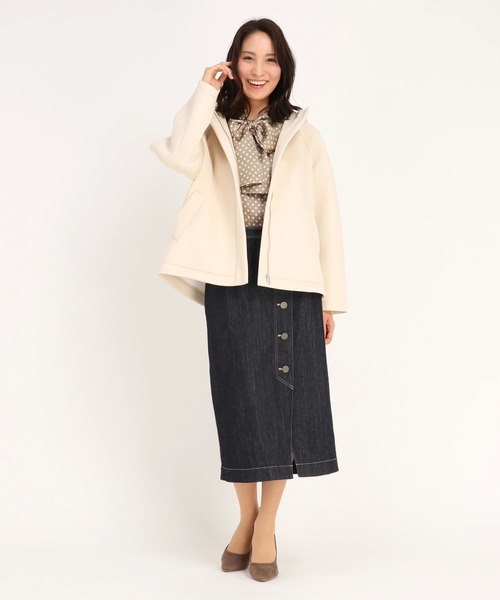 ストロベリーフィールズ APパフィーキルト ショートコート