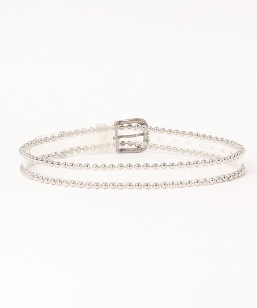 Ameri（アメリ）の「CLEAR BALL STUDS BELT（ベルト・レディース・クリア・FREE）」の5枚目の写真