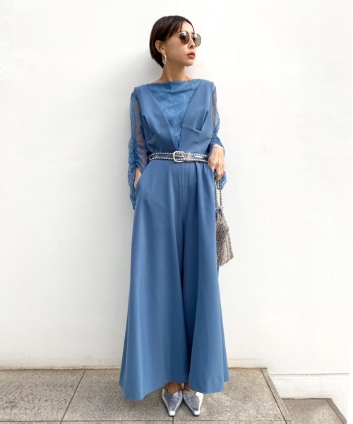 Ameri（アメリ）の「CLEAR BALL STUDS BELT（ベルト・レディース・クリア・FREE）」の3枚目の写真