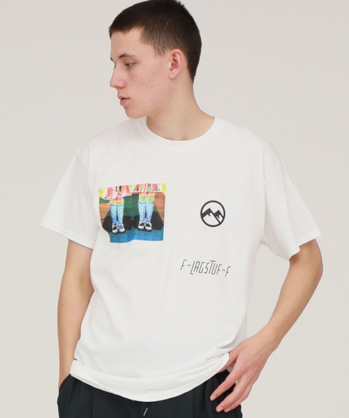 F-LAGSTUF-F（フラグスタフ）の「【F-LAGSTUF-F】TWIN Tee / 20SS-FS-66（Tシャツ/カットソー・メンズ・ホワイト/ブラック・MEDIUM/LARGE/LL）」の2枚目の写真
