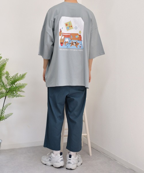 kutir（クティール）の「ポケット付きバックプリントトラ刺繍Tシャツ（Tシャツ/カットソー・メンズ・ホワイト/チャコールグレー/ライトブルー・SMALL/MEDIUM/LARGE）」の18枚目の写真