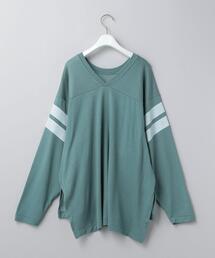 6（ロク）の「＜6(ROKU)＞FOOTBALL LONG SLEEVE T-SHIRT 2/T