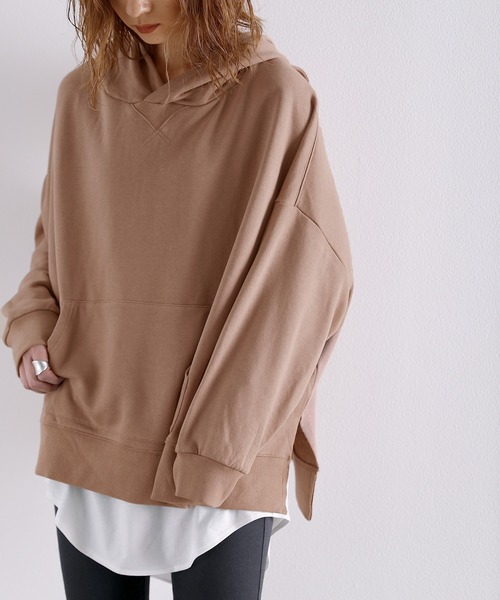 classicalelf（クラシカルエルフ）の「【セットアップ】無地プルオーバー半袖パーカーor長袖パーカー+キャミソール 2点セットアップ（パーカー・レディース・グリーン系その他2/ブラック系その他2/ブラウン系その他2/ブラック系その他/ブラウン系その他/ベージュ系その他/ベージュ系その他2/グリーン系その他/ホワイト系その他2・LARGE/MEDIUM/X-LARGE）」の13枚目の写真