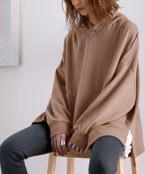 classicalelf（クラシカルエルフ）の「【セットアップ】無地プルオーバー半袖パーカーor長袖パーカー+キャミソール 2点セットアップ（パーカー・レディース・グリーン系その他2/ブラック系その他2/ブラウン系その他2/ブラック系その他/ブラウン系その他/ベージュ系その他/ベージュ系その他2/グリーン系その他/ホワイト系その他2・LARGE/MEDIUM/X-LARGE）」の10枚目の写真