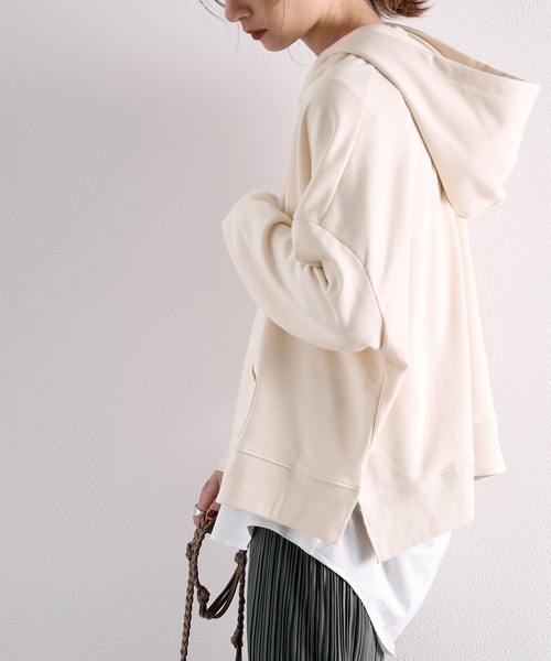 classicalelf（クラシカルエルフ）の「【セットアップ】無地プルオーバー半袖パーカーor長袖パーカー+キャミソール 2点セットアップ（パーカー・レディース・グリーン系その他2/ブラック系その他2/ブラウン系その他2/ブラック系その他/ブラウン系その他/ベージュ系その他/ベージュ系その他2/グリーン系その他/ホワイト系その他2・LARGE/MEDIUM/X-LARGE）」の14枚目の写真