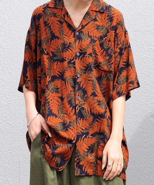 antiqua(アンティカ)の「リーフ柄シャツ(シャツ/ブラウス・レディース・ブルー系その他・FREE)」の13枚目の写真