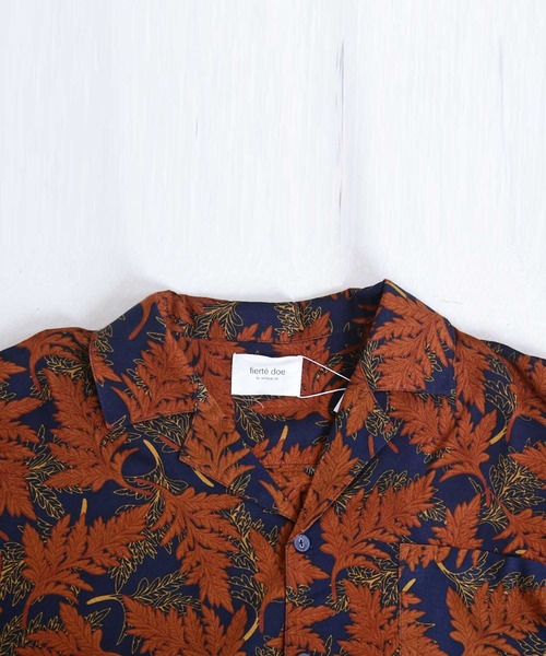 antiqua(アンティカ)の「リーフ柄シャツ(シャツ/ブラウス・レディース・ブルー系その他・FREE)」の5枚目の写真