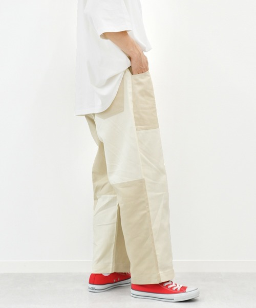 kutir（クティール）の「パッチワークワイドデニムパンツ（その他パンツ・メンズ・ライトブルー/オフホワイト・SMALL/MEDIUM/LARGE）」の8枚目の写真