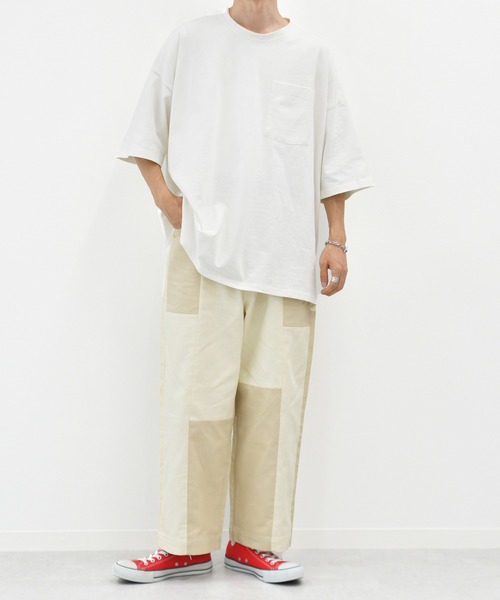 kutir（クティール）の「パッチワークワイドデニムパンツ（その他パンツ・メンズ・ライトブルー/オフホワイト・SMALL/MEDIUM/LARGE）」の22枚目の写真