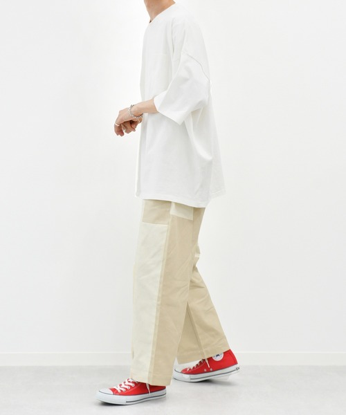 kutir（クティール）の「パッチワークワイドデニムパンツ（その他パンツ・メンズ・ライトブルー/オフホワイト・SMALL/MEDIUM/LARGE）」の12枚目の写真