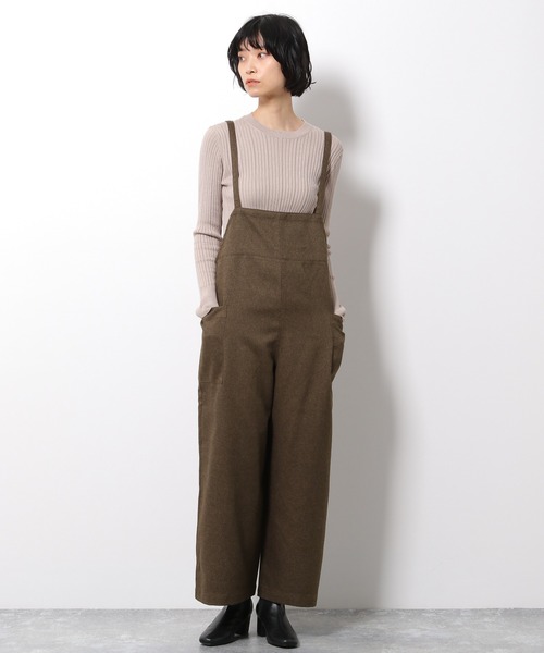 LAKOLE（ラコレ）の「カオチンツイルサロペット / LAKOLE（サロペット/オーバーオール・レディース・ダークブラウン/ブラウン/ライトベージュ・SMALL/MEDIUM）」の5枚目の写真