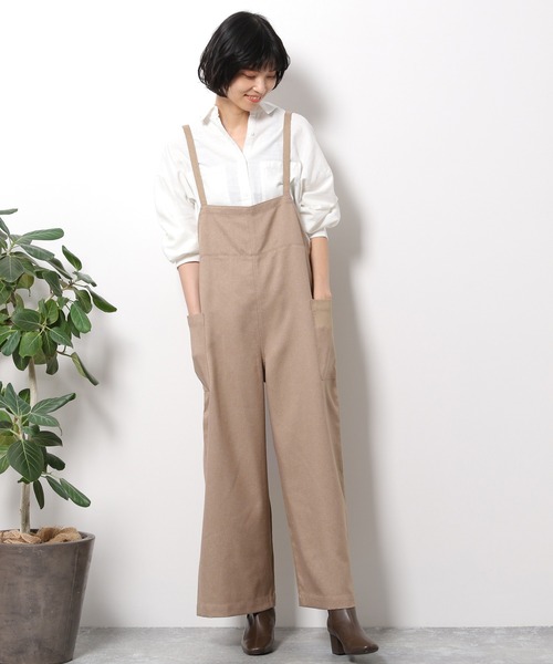 LAKOLE（ラコレ）の「カオチンツイルサロペット / LAKOLE（サロペット/オーバーオール・レディース・ダークブラウン/ブラウン/ライトベージュ・SMALL/MEDIUM）」の7枚目の写真