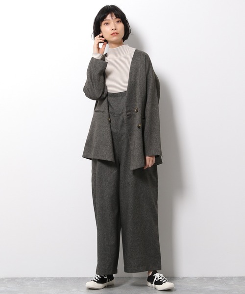 LAKOLE（ラコレ）の「カオチンツイルサロペット / LAKOLE（サロペット/オーバーオール・レディース・ダークブラウン/ブラウン/ライトベージュ・SMALL/MEDIUM）」の9枚目の写真