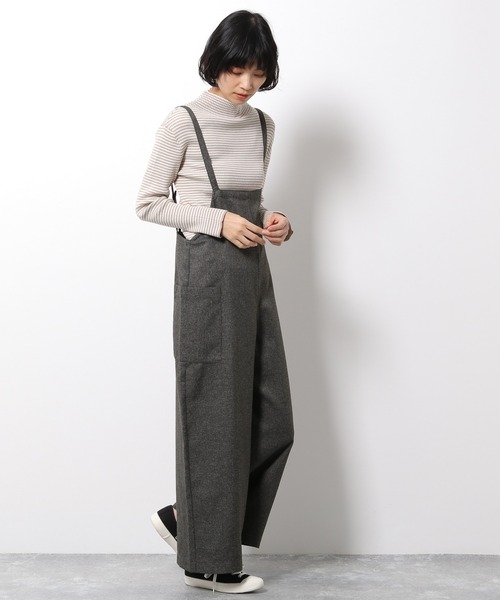 LAKOLE（ラコレ）の「カオチンツイルサロペット / LAKOLE（サロペット/オーバーオール・レディース・ダークブラウン/ブラウン/ライトベージュ・SMALL/MEDIUM）」の11枚目の写真