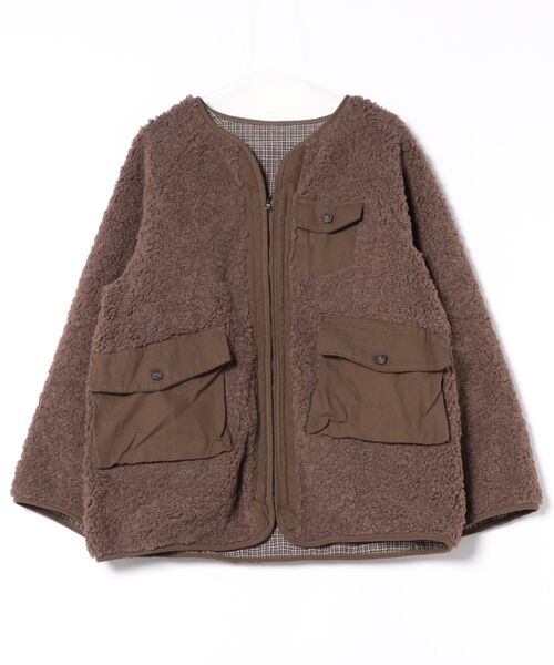 TONE SELECT WEAR（トーンセレクトウェア）の「【TONE SELECT WEAR】2WAYボア＆チェックコート(MI)（ブルゾン・レディース・ホワイト/ブラック/ブラウン・FREE）」の21枚目の写真