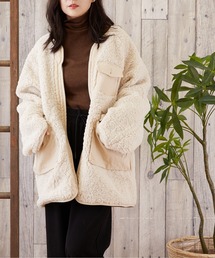 TONE SELECT WEAR（トーンセレクトウェア）の「【TONE SELECT WEAR】2WAYボア＆チェックコート(MI)（ブルゾン）」