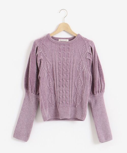 MAJESTIC LEGON(マジェスティックレゴン)の「モールパワショルニット(ニット/セーター・レディース・ピンク/アイボリー/ブラック/ボルドー/グリーン・MEDIUM)」の14枚目の写真