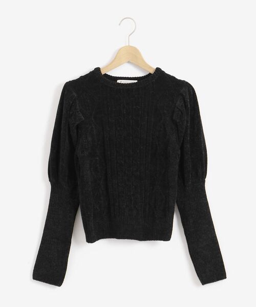 MAJESTIC LEGON(マジェスティックレゴン)の「モールパワショルニット(ニット/セーター・レディース・ピンク/アイボリー/ブラック/ボルドー/グリーン・MEDIUM)」の15枚目の写真