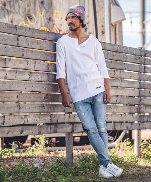 felkod(フィルコッド)の「mt6962-Thermal Henry Neck Half Sleeve Cut sew カットソー(Tシャツ/カットソー・メンズ・ホワイト/ブラック/トップグレー・S/M/L)」の10枚目の写真