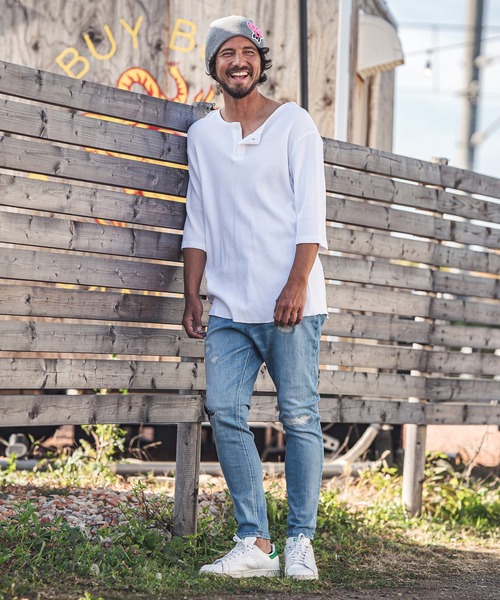 felkod(フィルコッド)の「mt6962-Thermal Henry Neck Half Sleeve Cut sew カットソー(Tシャツ/カットソー・メンズ・ホワイト/ブラック/トップグレー・S/M/L)」の8枚目の写真