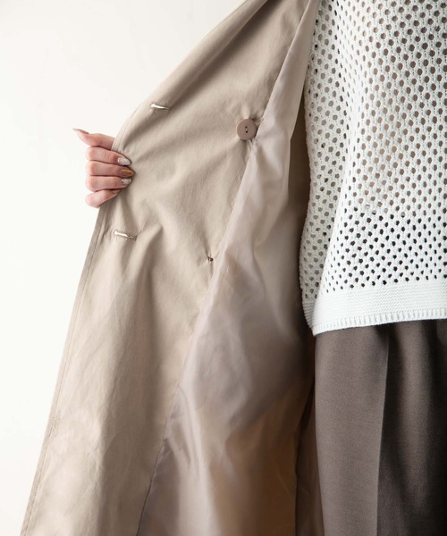 Chillfar(チルファー)の「キャンディスリーブビッグトレンチコート(トレンチコート・レディース・ベージュ/ピンク/ブルー/サンドベージュ/グレイッシュベージュ・MEDIUM/LARGE)」の7枚目の写真