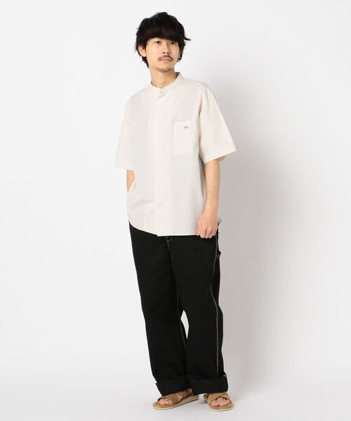 DANTON ビッグシルエット シャツ 36 ネイビー 美品 DANTON ダントン BIGシルエットシャツ ネイビー 36（S相当