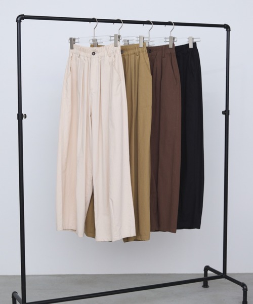 Libra Cue(リブラ キュー)の「サーカスコットンパンツ(チノパンツ・レディース・カーキ/ブラック/ベージュ/ホワイト/チャコールグレー/オリーブ/ネイビー/ブルーグレー/アイボリー/ブラウン・FREE/2)」の12枚目の写真