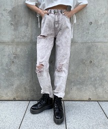 ケミカルダメージストレートパンツ
