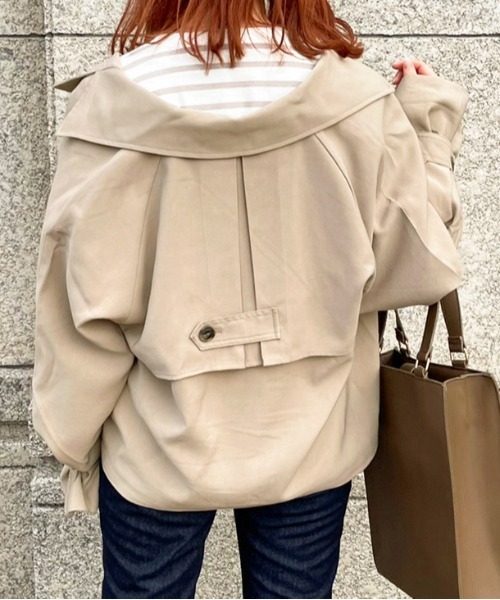 apres jour（アプレジュール）の「ショートトレンチコート【ZOZOTOWN限定アイテム】（トレンチコート・レディース・ミント/ベージュ/ライトベージュ・フリー/X-LARGE）」の21枚目の写真
