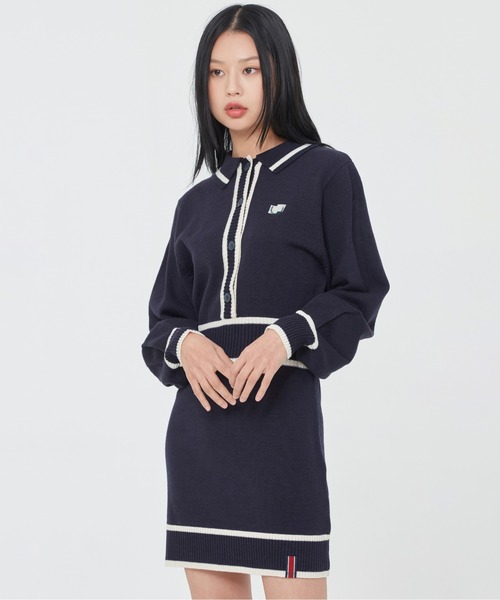 ROMANTIC CROWN（ロマンティッククラウン）の「【ROMANTIC CROWN WOMAN】BALLOON SLEEVE KNIT DRESS / ロマンティッククラウン バルーン ニット ドレス（ワンピース・レディース・ネイビー/オートミール・SMALL/MEDIUM）」の15枚目の写真