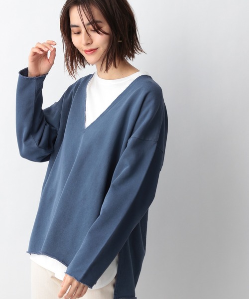 LEPSIM（レプシィム）の「ビンテージライクプルオーバー　930068（スウェット・レディース・チャコールグレー/ブルー/キナリ・FREE）」の3枚目の写真