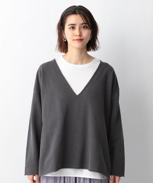 LEPSIM（レプシィム）の「ビンテージライクプルオーバー　930068（スウェット・レディース・チャコールグレー/ブルー/キナリ・FREE）」の8枚目の写真