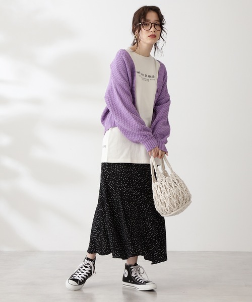 N.(N. Natural Beauty Basic)(エヌエヌナチュラルビューティーベーシック)の「メッセージロングTシャツ(Tシャツ/カットソー・レディース・ホワイト/ブラック・MEDIUM)」の10枚目の写真