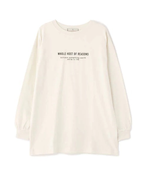 N.(N. Natural Beauty Basic)(エヌエヌナチュラルビューティーベーシック)の「メッセージロングTシャツ(Tシャツ/カットソー・レディース・ホワイト/ブラック・MEDIUM)」の12枚目の写真