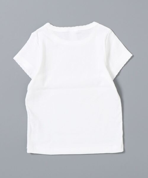 PETIT BATEAU（プチバトー）の「ポワンココット半袖Ｔシャツ（Tシャツ/カットソー・キッズ・ホワイト・3YEAR/4YEAR/5YEAR）」の2枚目の写真