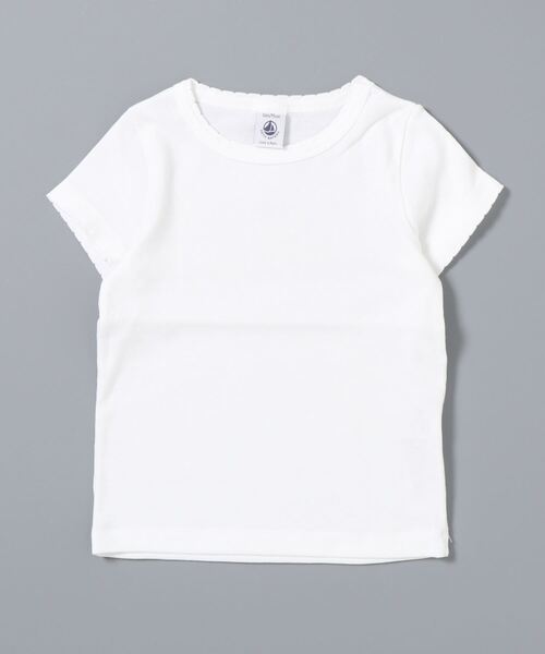 PETIT BATEAU（プチバトー）の「ポワンココット半袖Ｔシャツ（Tシャツ/カットソー・キッズ・ホワイト・3YEAR/4YEAR/5YEAR）」の3枚目の写真