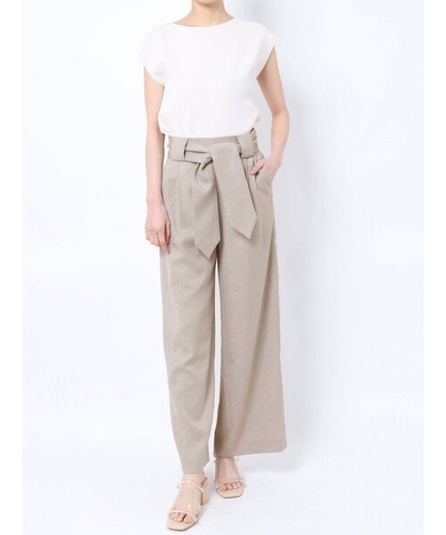 LAGUNAMOON（ラグナムーン）の「ウエストサッシュワイドパンツ（その他パンツ・レディース・モカ/ピンク/ライトグレー・SMALL/MEDIUM）」の4枚目の写真