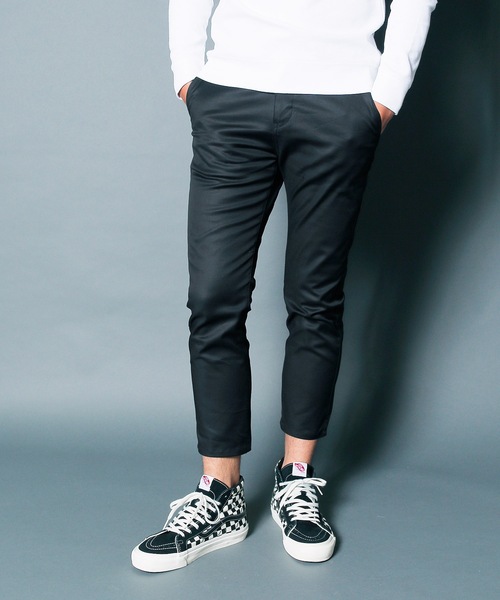 Magine(マージン)の「CTN STRETCH SERGE CROPPED TAPERED PANTS : コットンストレッチ サージ クロップドパンツ(チノパンツ・メンズ・ブラック/ベージュ/ネイビー/オリーブ・44/46/48)」の12枚目の写真
