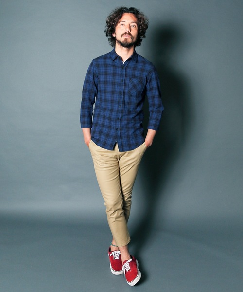 Magine(マージン)の「CTN STRETCH SERGE CROPPED TAPERED PANTS : コットンストレッチ サージ クロップドパンツ(チノパンツ・メンズ・ブラック/ベージュ/ネイビー/オリーブ・44/46/48)」の17枚目の写真