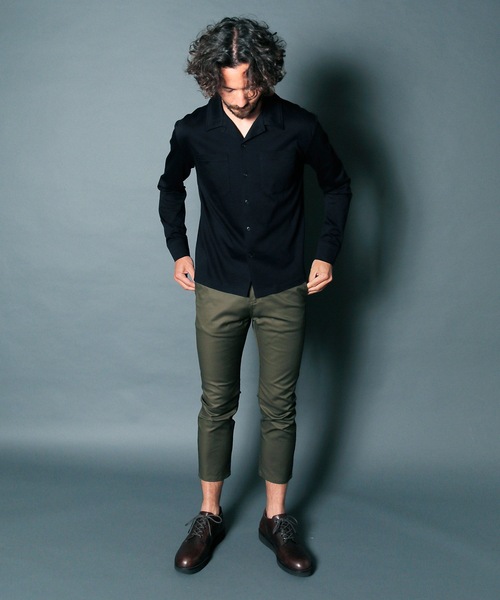 Magine(マージン)の「CTN STRETCH SERGE CROPPED TAPERED PANTS : コットンストレッチ サージ クロップドパンツ(チノパンツ・メンズ・ブラック/ベージュ/ネイビー/オリーブ・44/46/48)」の21枚目の写真