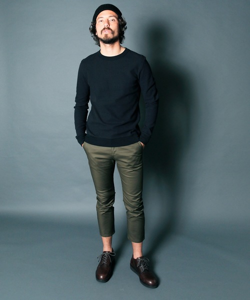 Magine(マージン)の「CTN STRETCH SERGE CROPPED TAPERED PANTS : コットンストレッチ サージ クロップドパンツ(チノパンツ・メンズ・ブラック/ベージュ/ネイビー/オリーブ・44/46/48)」の14枚目の写真