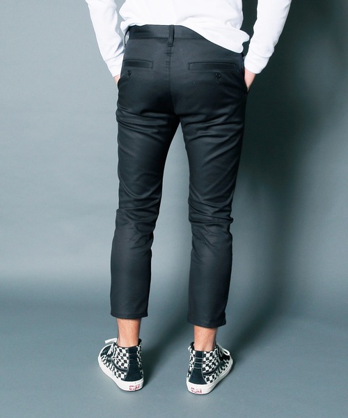 Magine(マージン)の「CTN STRETCH SERGE CROPPED TAPERED PANTS : コットンストレッチ サージ クロップドパンツ(チノパンツ・メンズ・ブラック/ベージュ/ネイビー/オリーブ・44/46/48)」の7枚目の写真
