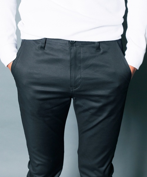 Magine(マージン)の「CTN STRETCH SERGE CROPPED TAPERED PANTS : コットンストレッチ サージ クロップドパンツ(チノパンツ・メンズ・ブラック/ベージュ/ネイビー/オリーブ・44/46/48)」の11枚目の写真