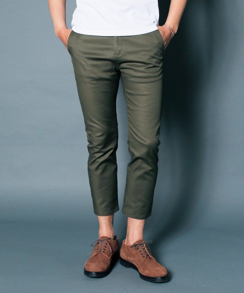 Magine(マージン)の「CTN STRETCH SERGE CROPPED TAPERED PANTS : コットンストレッチ サージ クロップドパンツ(チノパンツ・メンズ・ブラック/ベージュ/ネイビー/オリーブ・44/46/48)」の20枚目の写真