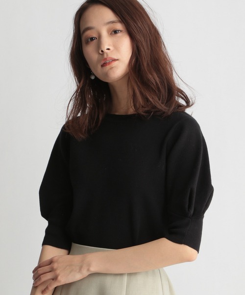 エムアンドキョウコ五分袖ニットセーター　新品タグ付き エムアンドキョウコ五分袖ニットセーター 新品タグ付き エムアンド