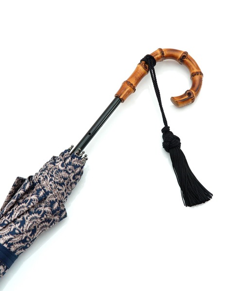 utatane（ウタタネ）の「日傘 完全遮光100％ 晴雨兼用 インド更紗総柄（長傘・レディース・ネイビー/レッド/マスタード/ピンク/ブルー・FREE）」の6枚目の写真