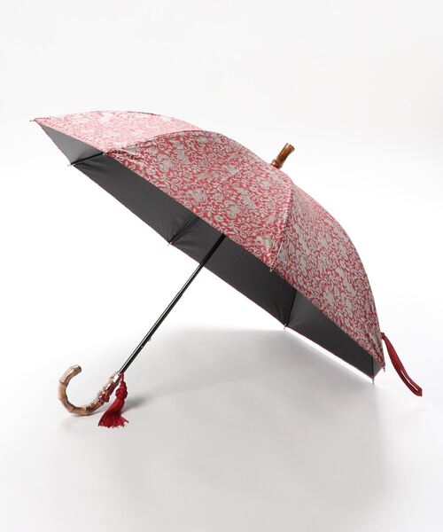 utatane（ウタタネ）の「日傘 完全遮光100％ 晴雨兼用 インド更紗総柄（長傘・レディース・ネイビー/レッド/マスタード/ピンク/ブルー・FREE）」の16枚目の写真