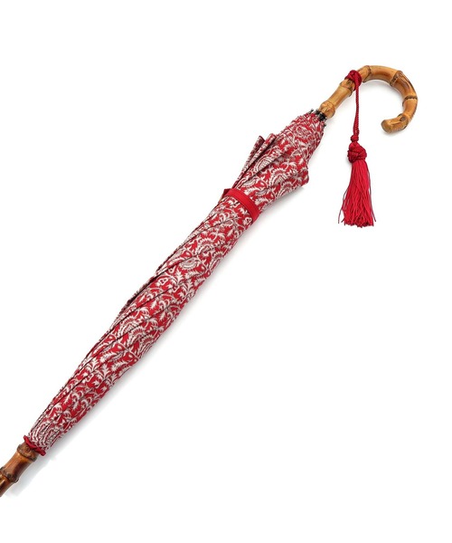 utatane（ウタタネ）の「日傘 完全遮光100％ 晴雨兼用 インド更紗総柄（長傘・レディース・ネイビー/レッド/マスタード/ピンク/ブルー・FREE）」の18枚目の写真