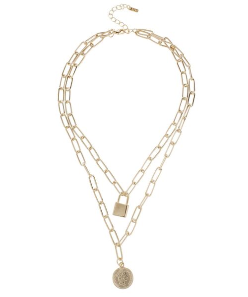 GYDA（ジェイダ）の「2連チェーンPADLOCK ネックレス（ネックレス・レディース・シルバー/ゴールド・FREE）」の4枚目の写真